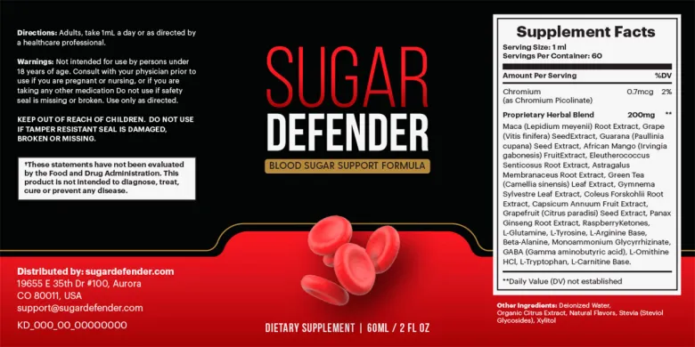 sugar defender supplement details